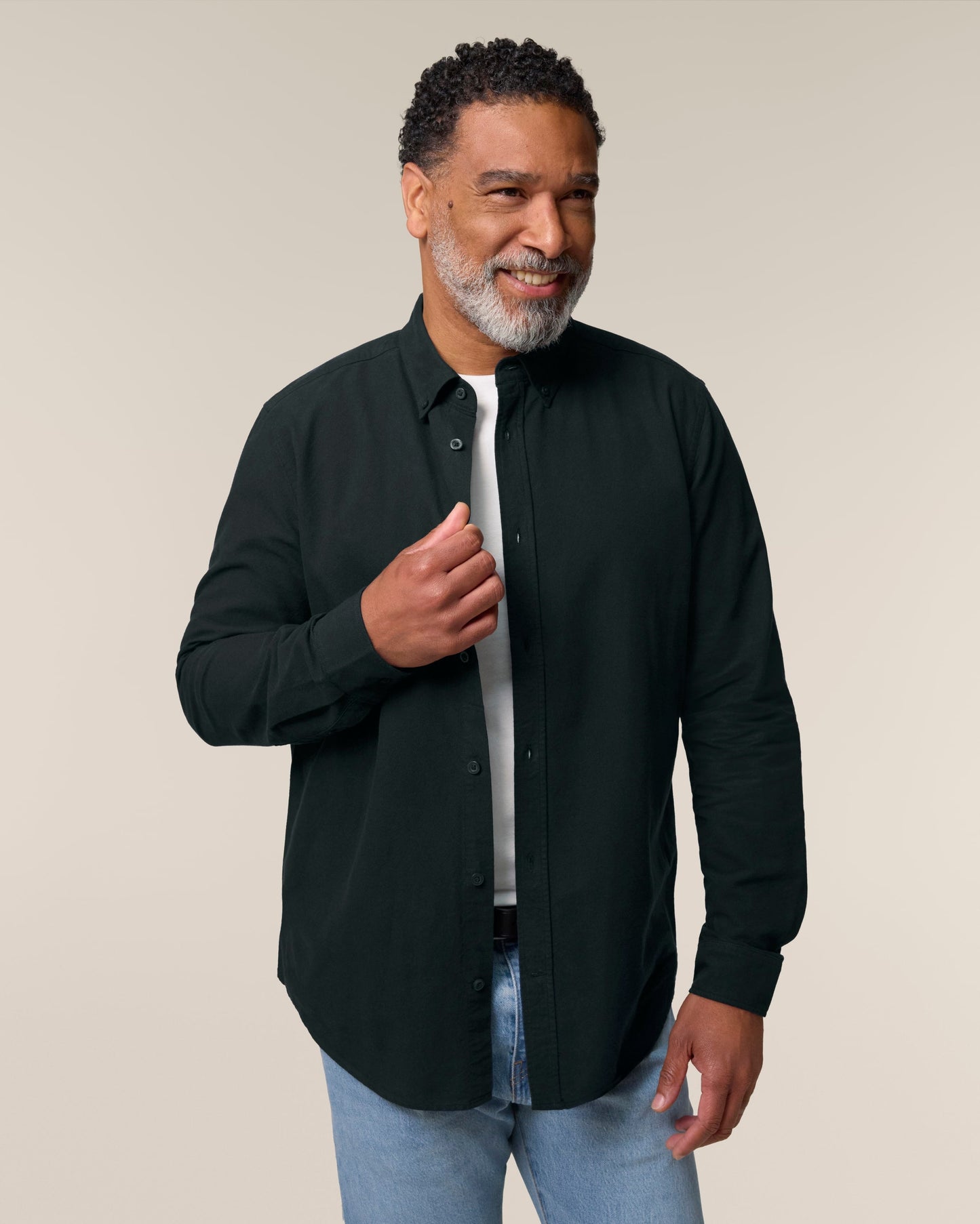 Organic Cotton Oxford Long Sleeve Shirt: Mens