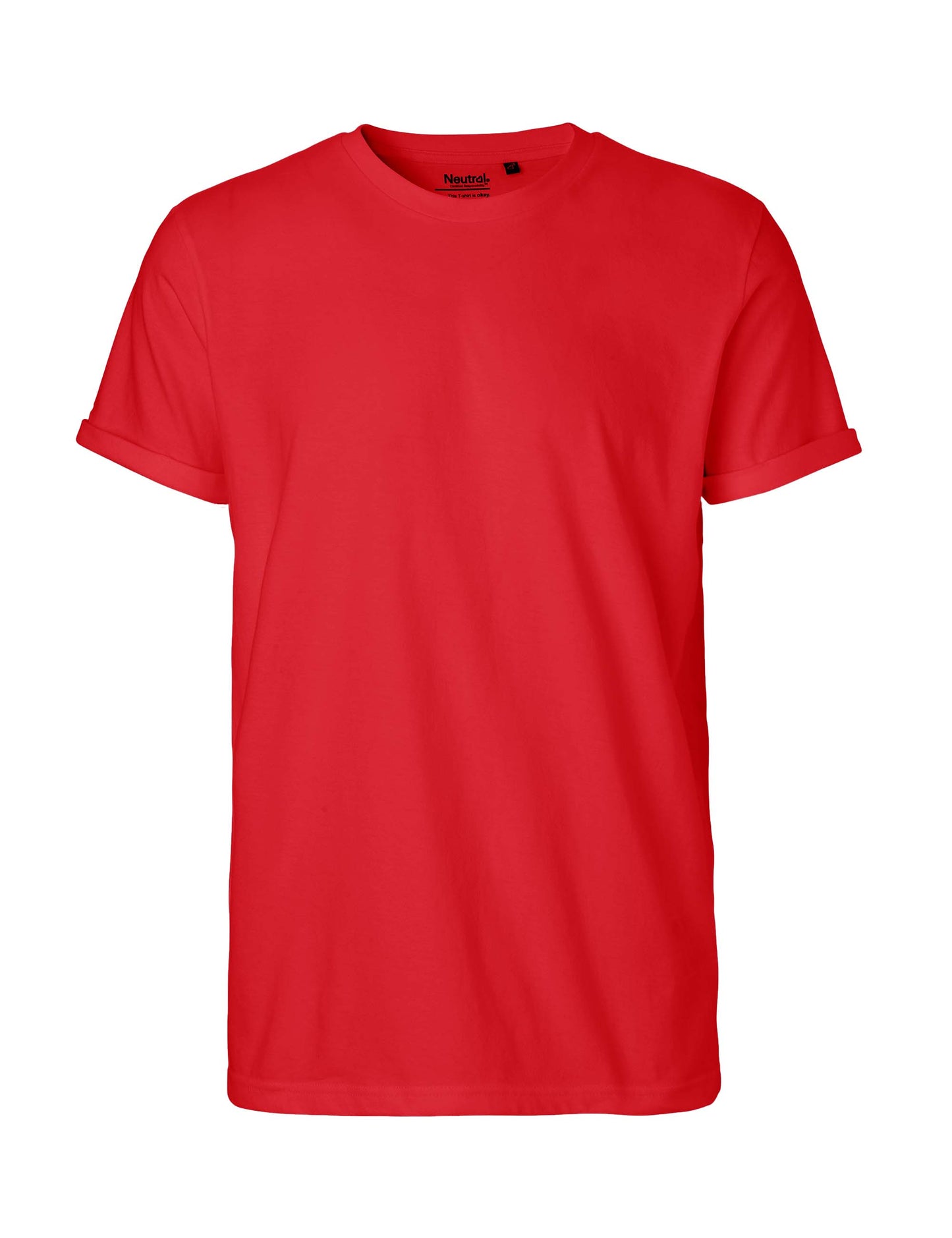 Fairtrade Organic Rolled Sleeve T-shirt: Mens