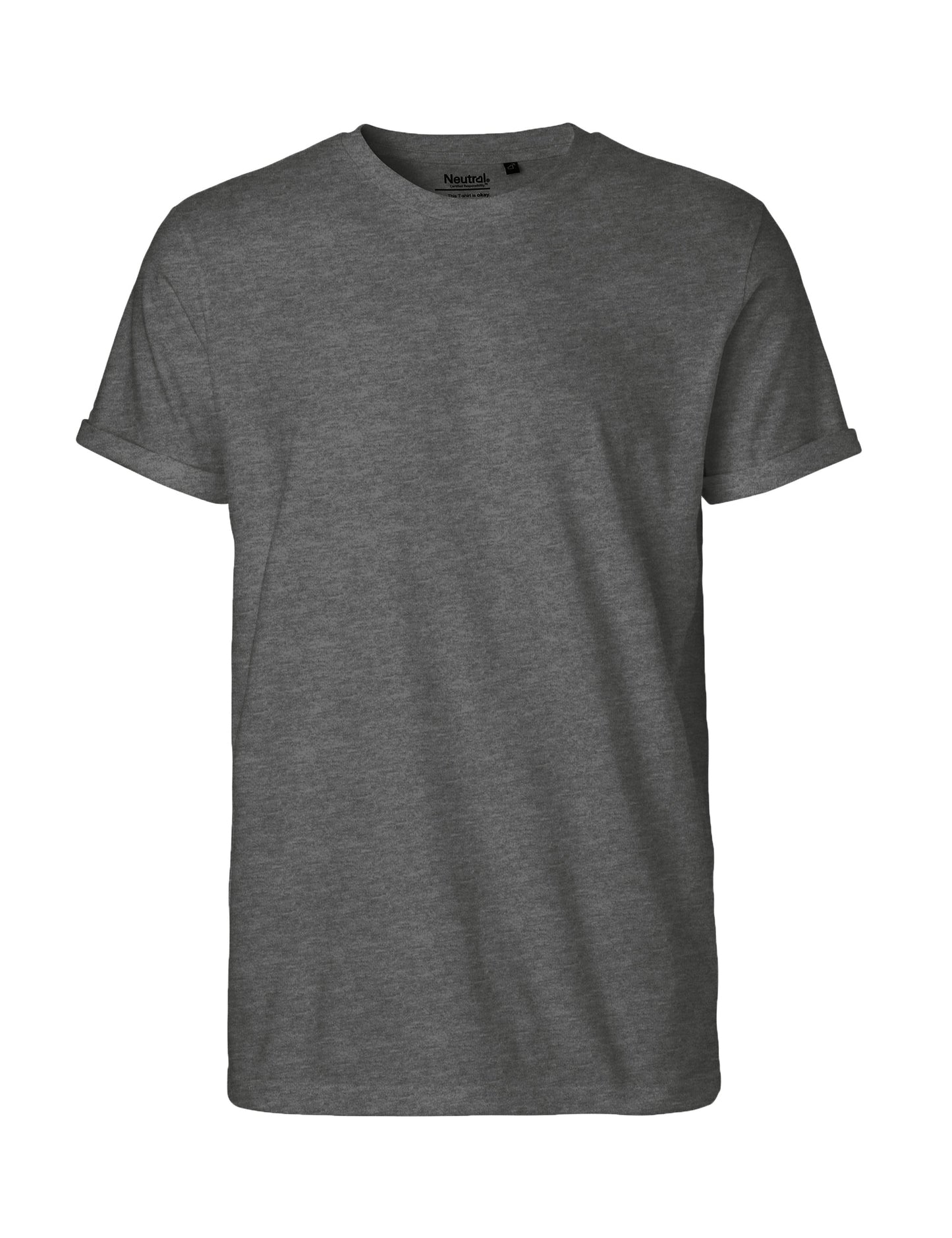 Fairtrade Organic Rolled Sleeve T-shirt: Mens