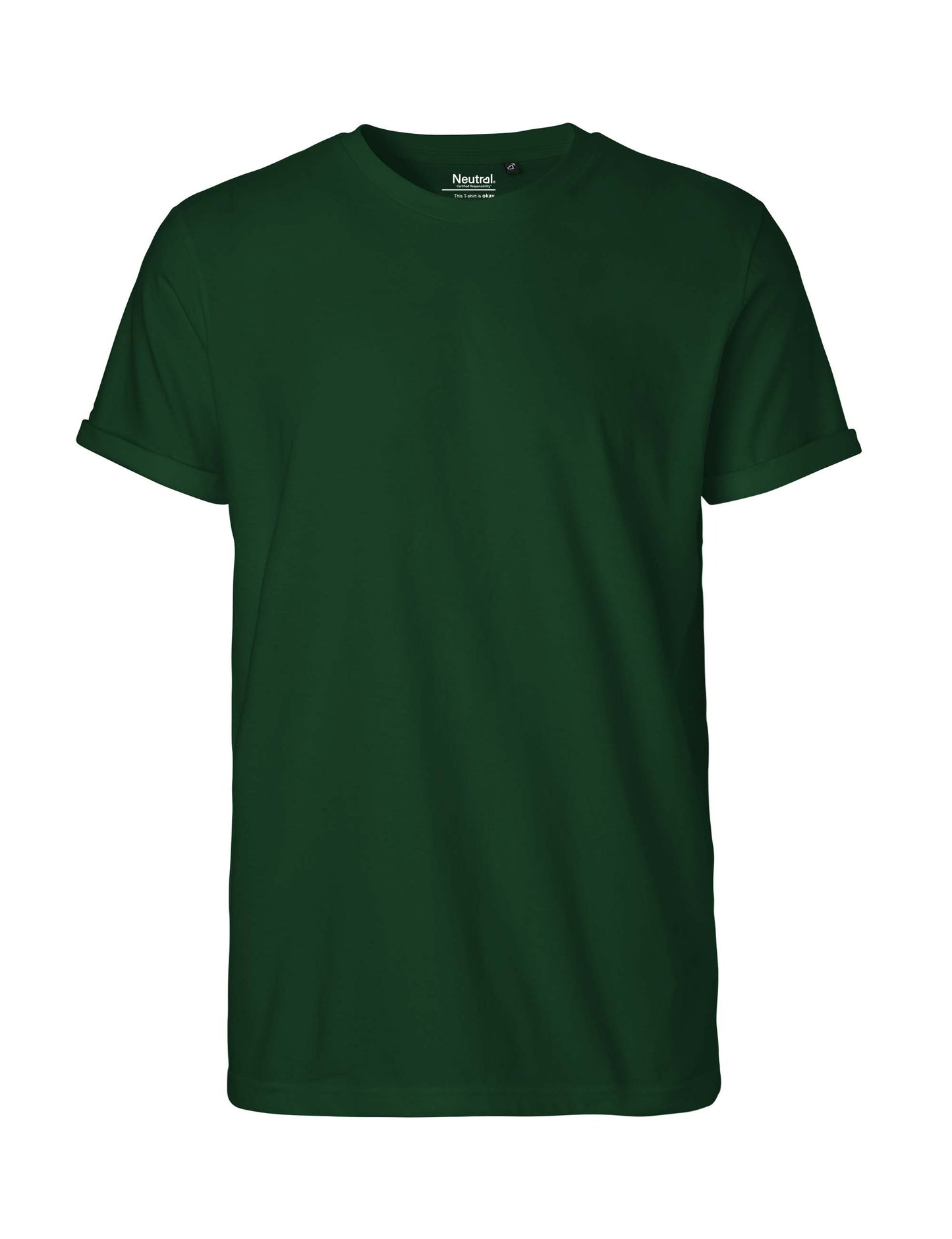 Fairtrade Organic Rolled Sleeve T-shirt: Mens