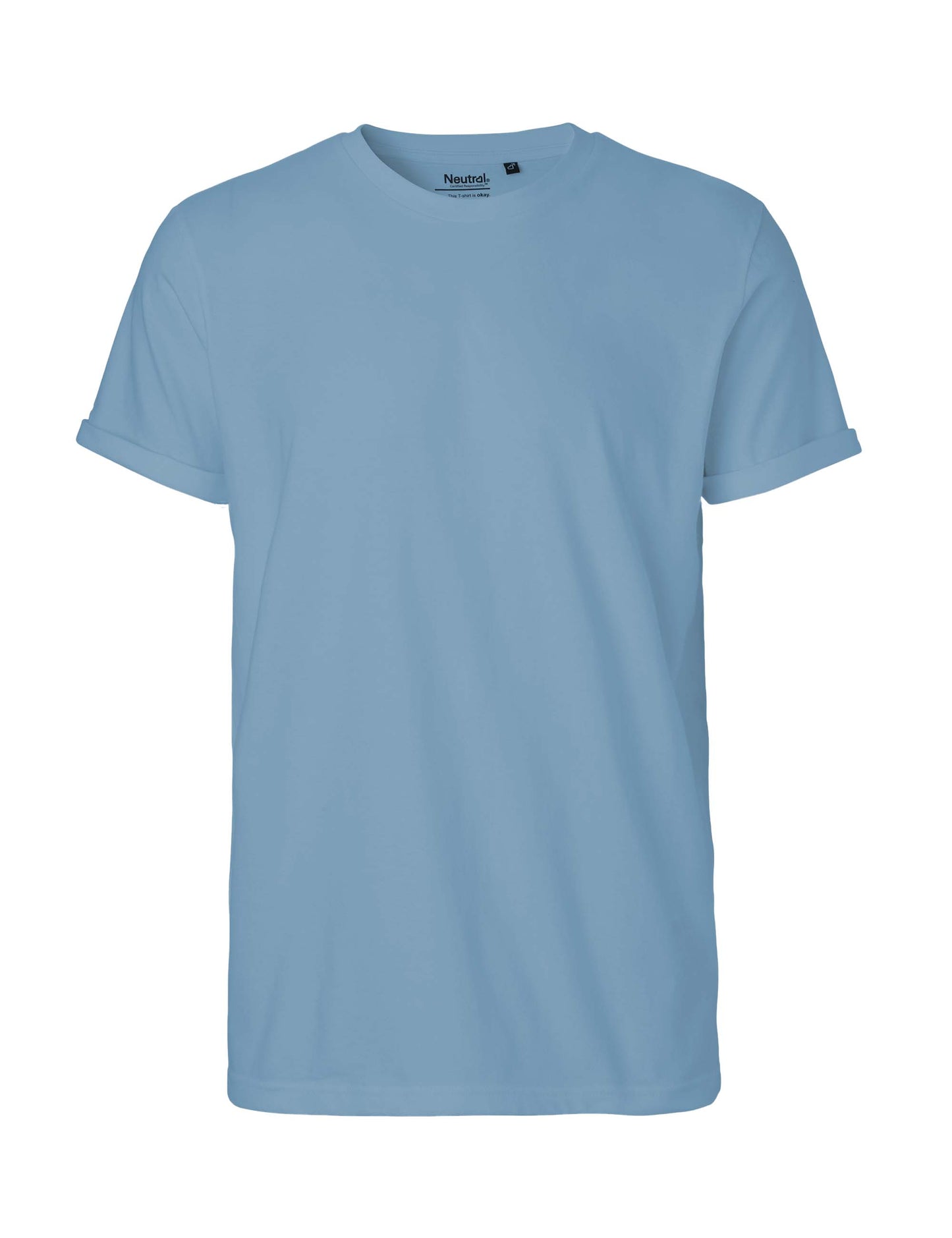 Fairtrade Organic Rolled Sleeve T-shirt: Mens