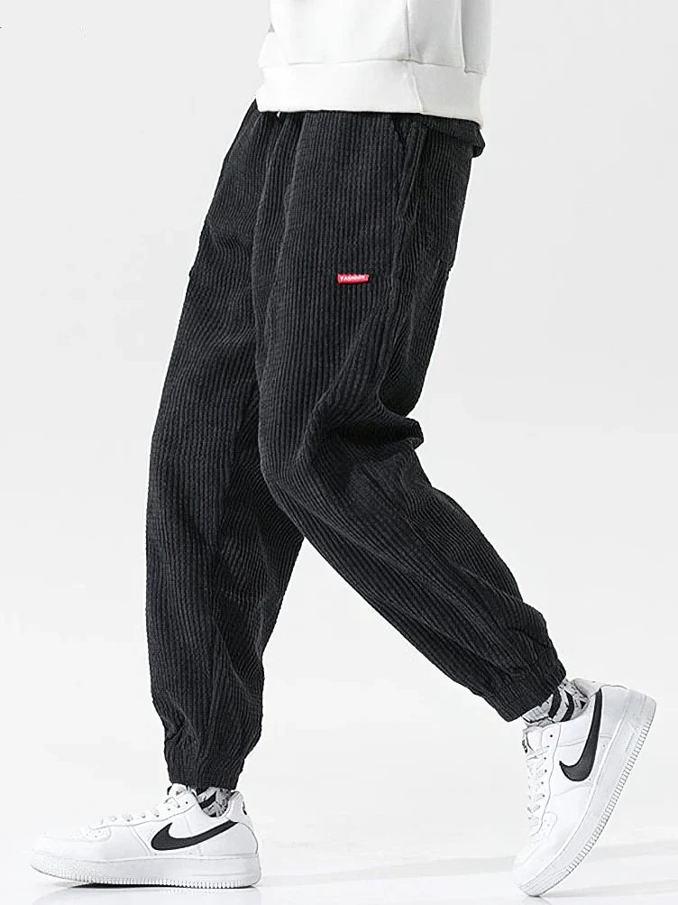 Zoyleircn Corduroy Sweatpants For Men Loose Fit Tech Fleece