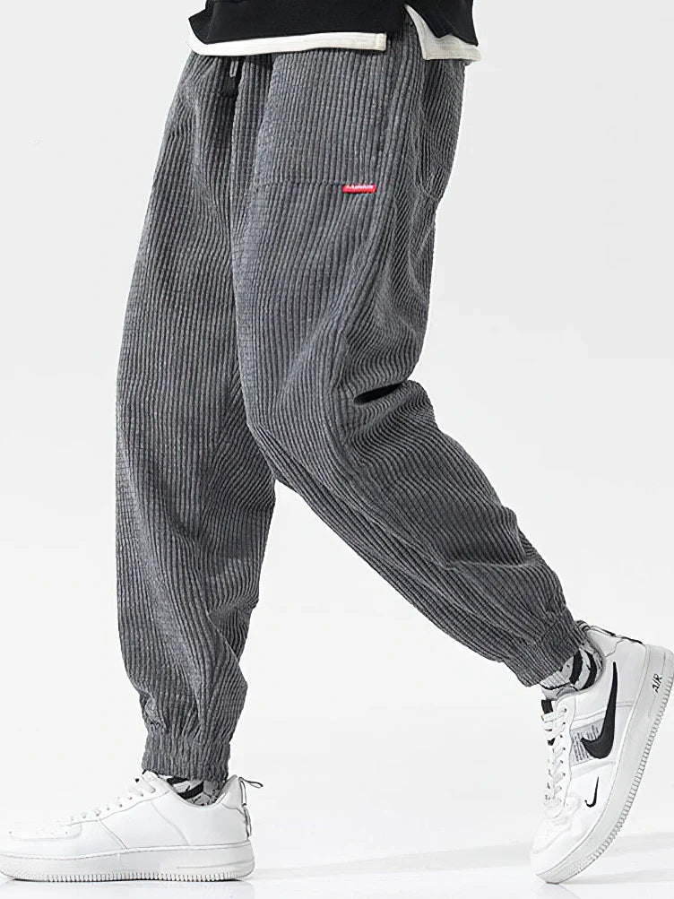 Zoyleircn Corduroy Sweatpants For Men Loose Fit Tech Fleece