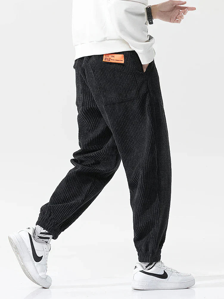 Zoyleircn Corduroy Sweatpants For Men Loose Fit Tech Fleece