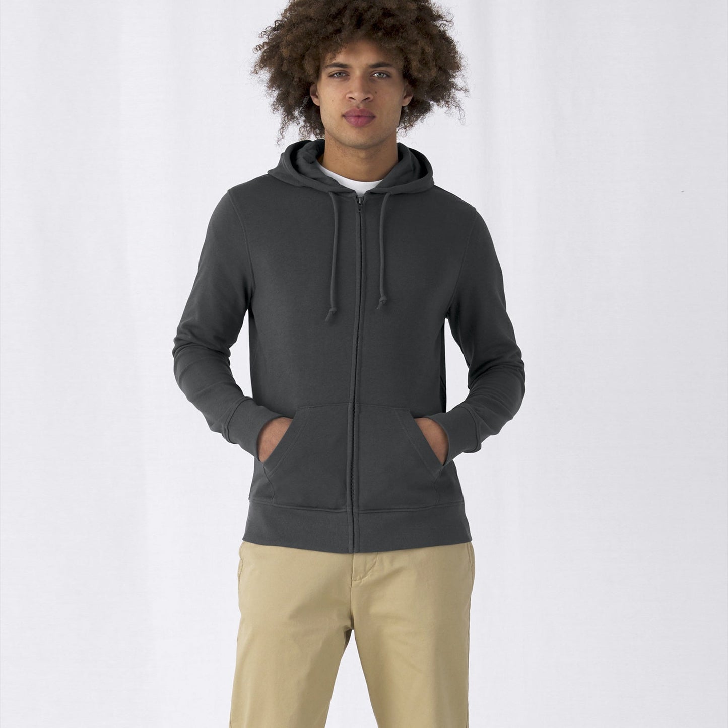 Organic Essential Zipped Hoodie: Mens