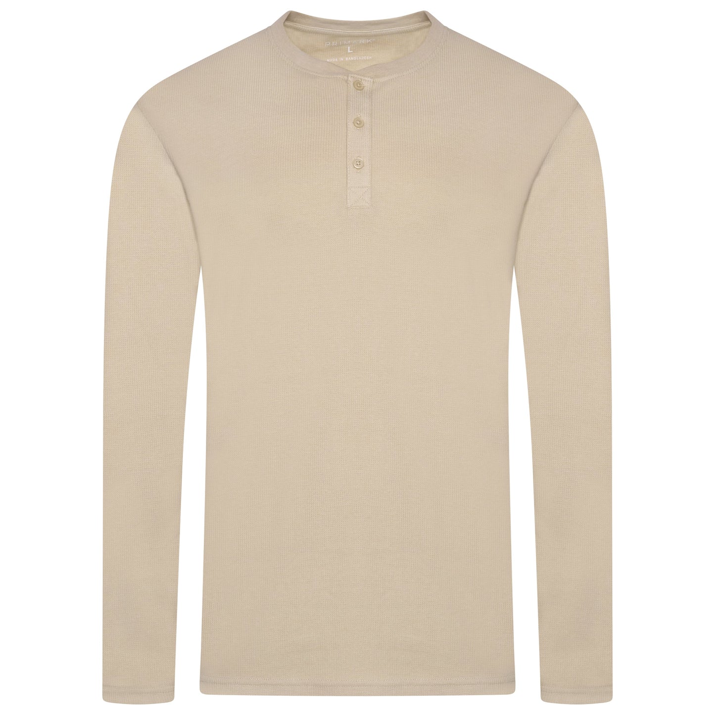 Henley Waffle Knit Long Sleeve Top