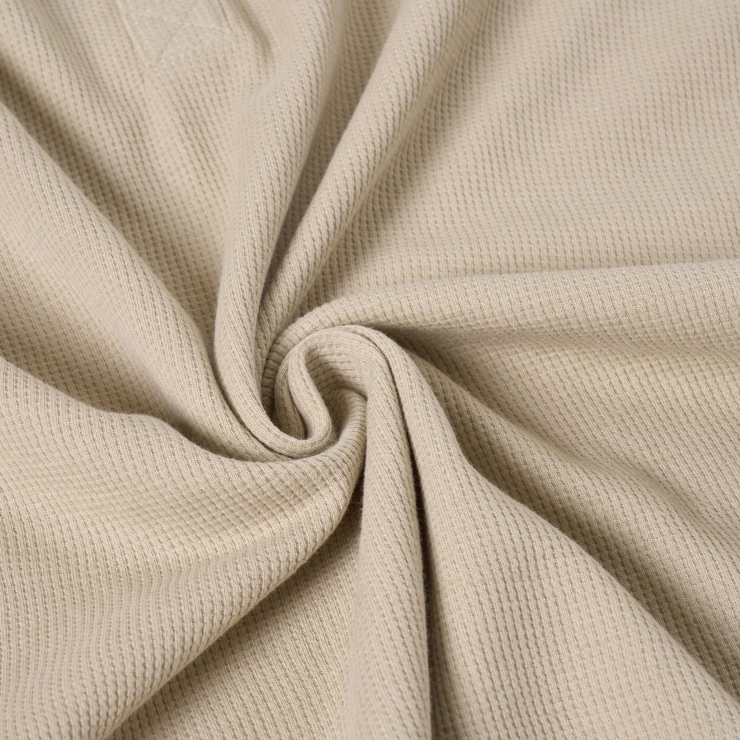 Henley Waffle Knit Long Sleeve Top